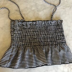 FASHION NOVA GINGHAM CROP TOP